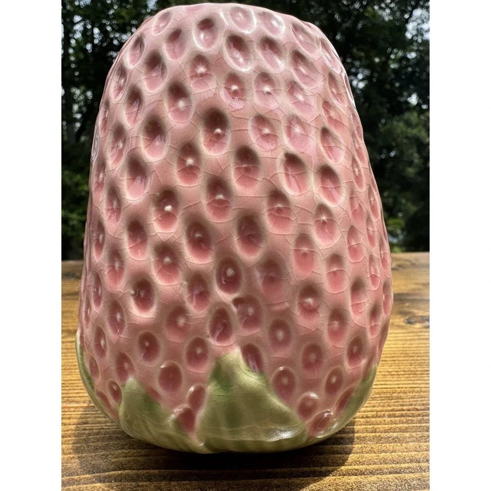 Strawberry Ceramic Hamster Gerbil Water Bottle Holder Hideout‎ House 5